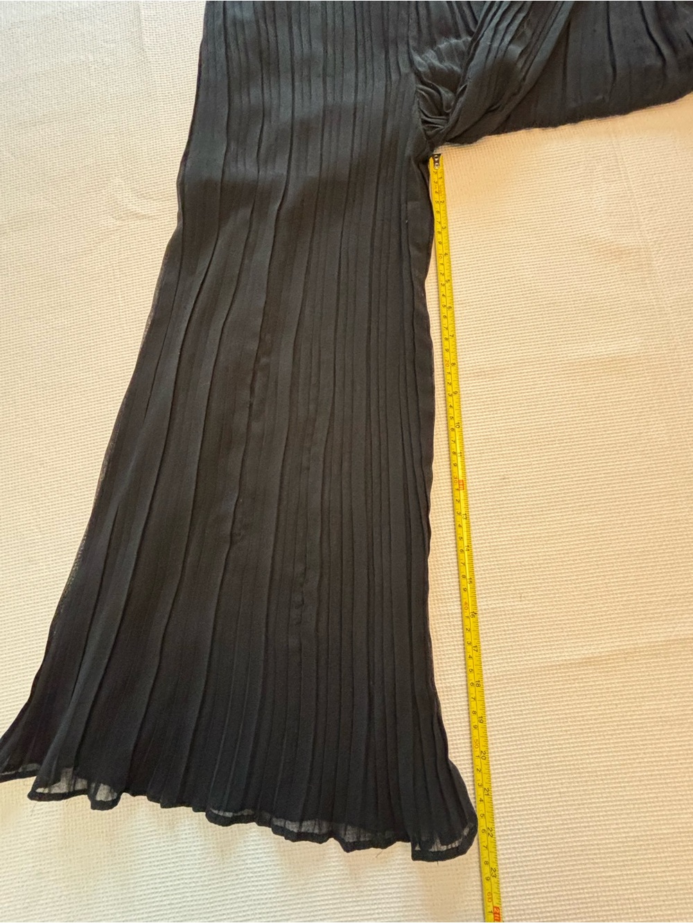 Black Elegant Vertical Pleated Jumpsuit by Shinestar Sz M - Picture 8 of 10